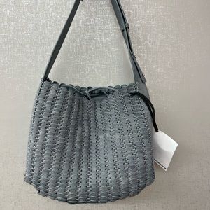 NWT PACO RABANNE Suede Link Tote Gray